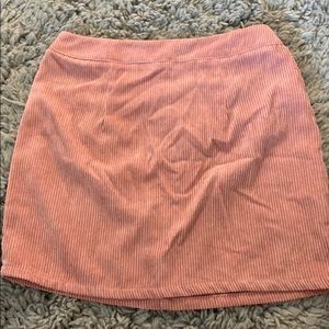 Pink corduroy skirt